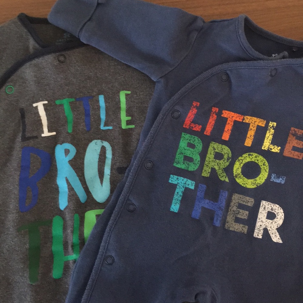 Next Little Brother Sleepsuits Two Size Pack